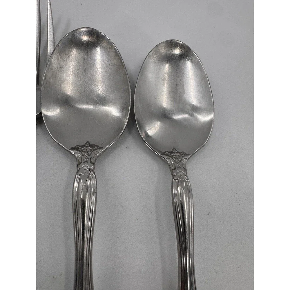 Oneida Michelangelo Heirloom Cube Set Of 9 Stainless Flatware Forks Spoons Knife